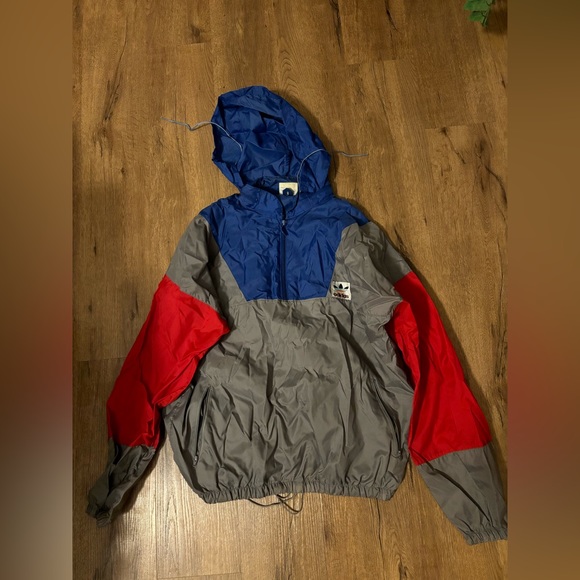 Y2K Vtg Adidas Color Block Windbreaker Pullover Men’s Medium - Picture 1 of 6